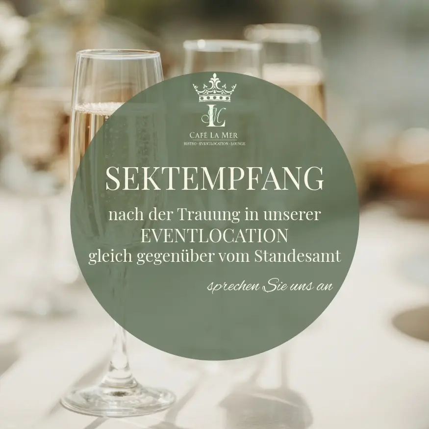 Sektempfang im Café La Mer